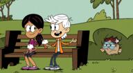 2023 aged_up artist:alejindio bench character:lincoln_loud character:lindsay_sweetwater character:ronnie_anne_santiago commission commissioner:theamazingpeanuts interracial jealous ronniecoln // 3142x1732 // 2.6MB