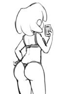 2016 artist:lm ass bare_breasts big_breasts bra character:lori_loud panties phone sketch solo underwear // 621x900 // 180KB