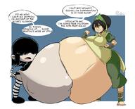 2022 artist:killerperro avatar:_the_last_airbender belly big_belly character:lucy_loud crossover dialogue toph_beifong vore // 1060x856 // 287KB