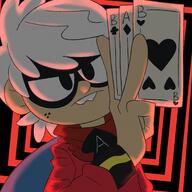 ace_savvy alternate_outfit artist:marcustine card character:lincoln_loud looking_at_viewer solo superhero the_full_deck // 3000x3000 // 718KB