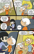 artist:monocromia character:lincoln_loud character:lori_loud character:maggie comic cuckquean kiss kissing living_room loricoln maggiecoln size_difference spanish tagme // 1280x2048 // 464KB
