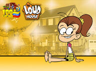 artist:100latino character:luan_loud feet looking_to_the_side sitting smile // 1024x761 // 156KB