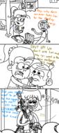2016 artist:nam_anon character:lincoln_loud character:lori_loud character:luan_loud comic dialogue text // 800x1800 // 497KB