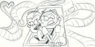 2017 artist:tmntfan85 character:lincoln_loud character:luan_loud heart hug hugging looking_down luancoln open_mouth roller_coaster scared shirt_pull sketch smiling // 1223x604 // 536KB