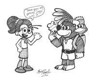 artist:spikeramos banjo-kazooie character:luan_loud crossover dialogue looking_at_viewer talking_to_viewer // 1543x1317 // 351KB