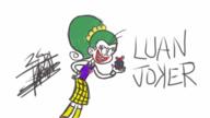 2017 artist:fabrizzio123 batman character:luan_loud character:the_joker clown cosplay gift makeup parody solo text // 1280x720 // 386KB
