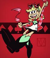 artist_request character:leni_loud eleven_of_hearts smiling solo superhero the_full_deck // 2500x2899 // 1.3MB