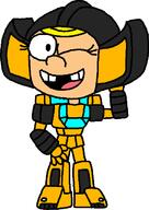character:lola_loud character:sunstreaker cosplay transformers // 459x650 // 12KB