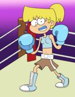 alternate_hairstyle boots boxing boxing_gloves boxing_ring character:lori_loud shorts trunks // 1468x1900 // 903KB