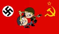 character:leif_loud character:lexx_loud communism flag genderswap grenade holding_weapon military_uniform natsoc soldier // 1590x918 // 163KB