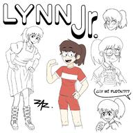 alternate_outfit artist:zaz character:lynn_loud glasses nerd_lynn role_swap solo // 1701x1701 // 760KB