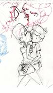 2018 artist:lefthandwrath ass_grab character:lincoln_loud character:luna_loud eyes_closed french_kissing kissing lunacoln sketch // 424x750 // 72KB