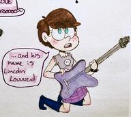 2017 artist:laugh-out-loud-house character:luna_loud dialogue guitar holding_object looking_up lynncoln on_knees parody star_vs_the_forces_of_evil // 1280x1143 // 443KB