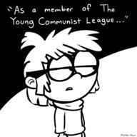 2022 artist:malibu_hour character:lisa_loud communism dialogue looking_to_the_side solo // 2000x2000 // 331KB