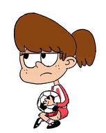 2016 character:lynn_loud frowning half-closed_eyes holding_object legs_crossed looking_to_the_side sitting soccer_ball // 619x777 // 77KB