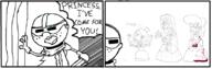 2016 artist:gspic blood character:lincoln_loud character:lola_loud character:lynn_loud character:ronnie_anne_santiago comic dialogue group parody text // 797x260 // 92KB