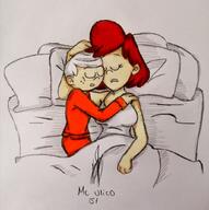 artist:mculico beckycoln big_breasts character:becky character:lincoln_loud sleeping source_request tagme // 1021x1024 // 76KB