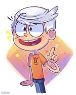 2018 artist:g0lden character:lincoln_loud pointing smiling solo // 651x812 // 241KB