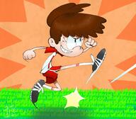 2021 artist:brushfiredefeat character:lynn_loud grass kicking looking_to_the_side smiling solo sports westaboo_art // 1000x875 // 131KB
