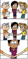 2023 artist:letupita777 character:girl_jordan character:lincoln_loud character:ronnie_anne_santiago comic half-closed_eyes hand_gesture hand_holding hand_on_hip hands_together handshake looking_at_another looking_to_the_side parody pointing smiling star_vs_the_forces_of_evil // 720x1522 // 192KB