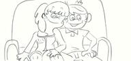 2017 artist:tmntfan85 character:lincoln_loud character:lynn_loud cheek_bulge couch grope half-closed_eyes hand_on_thigh hand_under_clothes looking_at_viewer lynncoln sitting sketch smiling // 1240x580 // 273KB