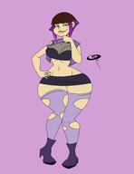aged_up alternate_hairstyle artist:chillguydraws au:thicc_verse big_breasts character:luna_loud freckles raceswap solo tagme thick_thighs // 2550x3300 // 246KB