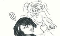 ! 2017 abuse angry artist:tmntfan85 character:lincoln_loud character:lucy_loud fist frowning hair_apart hurt jealous lucycoln shaking sketch slap slapping tears // 899x551 // 258KB