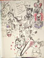 2017 artist:pikapika212 batman chainsaw character:giggles character:kefka_palazzo character:lincoln_loud character:luan_loud character:marx character:pennywise character:pinkie_pie character:the_joker clown crossover final_fantasy it kirby my_little_pony // 3002x3904 // 3.0MB