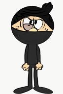 2016 alternate_outfit angry artist_request character:lincoln_loud costume edit fist frowning half-closed_eyes looking_at_viewer ninja solo // 750x1125 // 74KB