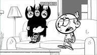 2016 black_and_white character:fangs character:lincoln_loud character:lucy_loud couch lamp official_art screenshot:back_in_black storyboard // 1282x719 // 108KB