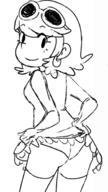 2016 artist:3dsi character:leni_loud looking_at_viewer looking_back panties rear_view sketch skirt_lift smiling solo thigh_highs underwear // 346x613 // 73KB