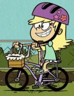 2016 aged_down animated bike character:leni_loud dialogue hand_me_downer helmet meme screenshot_edit smiling solo source_request text // 197x258 // 419KB