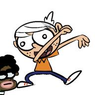 artist_request character:clyde_mcbride character:lincoln_loud dab racism // 400x400 // 50KB
