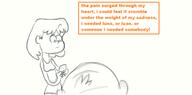 2017 artist:tmntfan85 character:lincoln_loud character:lori_loud comic comic:whats_love_anyway? holding_object looking_down phone raised_eyebrow sketch text // 1223x604 // 128KB