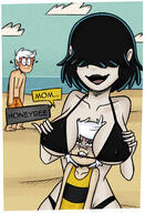 aged_up artist:greenskull34 bare_breasts beach bikini blushing character:lincoln_loud character:lucy_loud character:lupa_loud half-closed_eyes hands_on_breasts head_between_breasts lucycoln open_mouth original_character sin_kids smiling swimsuit two_piece_swimsuit // 1883x2755 // 3.8MB