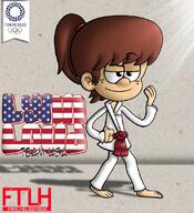 artist:fanstheloudhouse character:lynn_loud karate olympic_games solo // 1000x1100 // 171KB