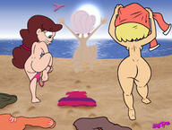 a_kind_of_magic artist:bigtyme ass beach character:angie_diaz character:rita_loud crossover nude tagme undressing // 1280x969 // 324KB