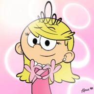 2017 animated artist:aleuz91 character:lola_loud hand_heart heart looking_at_viewer smiling // 450x450 // 11MB
