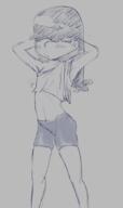 2022 alternate_outfit artist:jackieposter blushing character:lucy_loud cowboy_bebop sketch solo spats // 623x1045 // 224KB