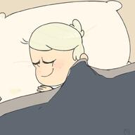 2017 artist:pyg bed character:lincoln_loud eyes_closed in_bed pillow sleeping smiling solo // 1000x1000 // 171KB