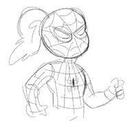 2016 artist:cr0nu5 character:lynn_loud cosplay costume marvel_comics sketch solo spider-man // 832x804 // 235KB