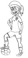 2016 artist:jdf ball character:lynn_loud sketch soccer_ball solo // 231x483 // 35KB