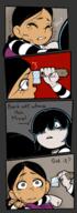 2016 artist:badplace character:lucy_loud character:ronnie_anne_santiago comic dialogue hair_apart knife lucycoln tears text yandere // 610x1672 // 339KB