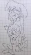 2016 artist:nayaa blushing character:lincoln_loud character:lori_loud half-closed_eyes hand_on_head headpat looking_down loricoln on_knees open_mouth shocked sitting sketch smiling // 295x527 // 35KB