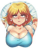 2016 artist:jcm2 big_breasts blushing character:lori_loud frowning looking_at_viewer mouse_pad solo // 1024x1280 // 989KB