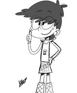 2016 artist:misael-tc black_and_white character:luna_loud sketch solo // 2400x2900 // 728KB