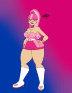 2021 alternate_hairstyle alternate_outfit artist:chillguydraws au:thicc_verse big_breasts character:luna_loud lulu solo thick_thighs // 2550x3300 // 1.1MB