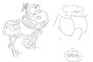 2016 agnescoln artist:themanwithnobats big_ass character:agnes_johnson character:lincoln_loud comic dialogue size_difference sketch text // 900x600 // 128KB