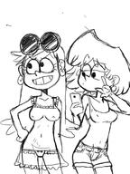 artist_request character:leni_loud character:lori_loud hand_gesture hand_on_hip holding_object phone see-through_clothing selfie underwear // 1304x1739 // 257KB