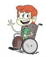 2016 artist:recovermagic character:jesse_macevans edit ocs_only original_character solo waving wheelchair // 540x671 // 137KB